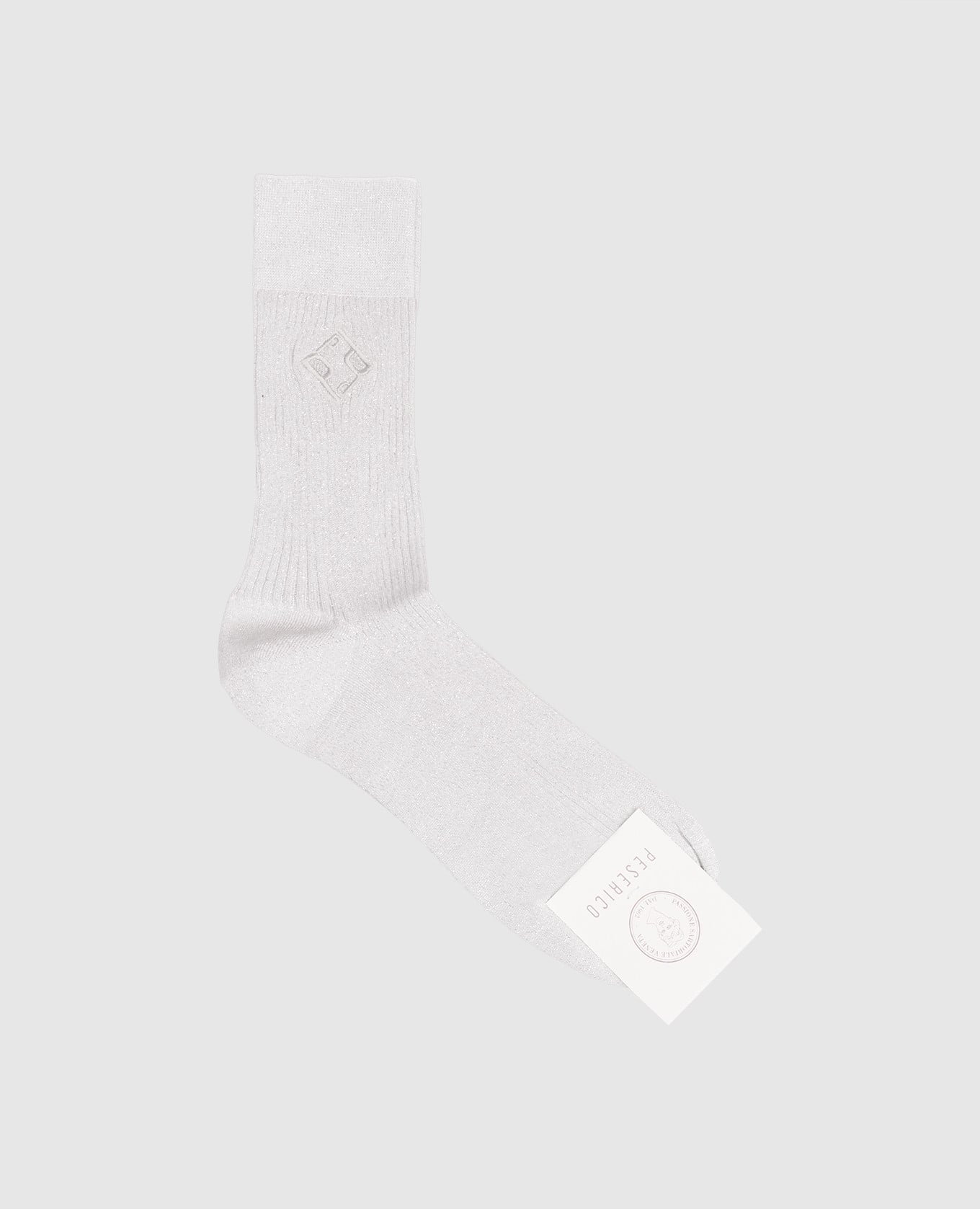 Серые носки с люрексом