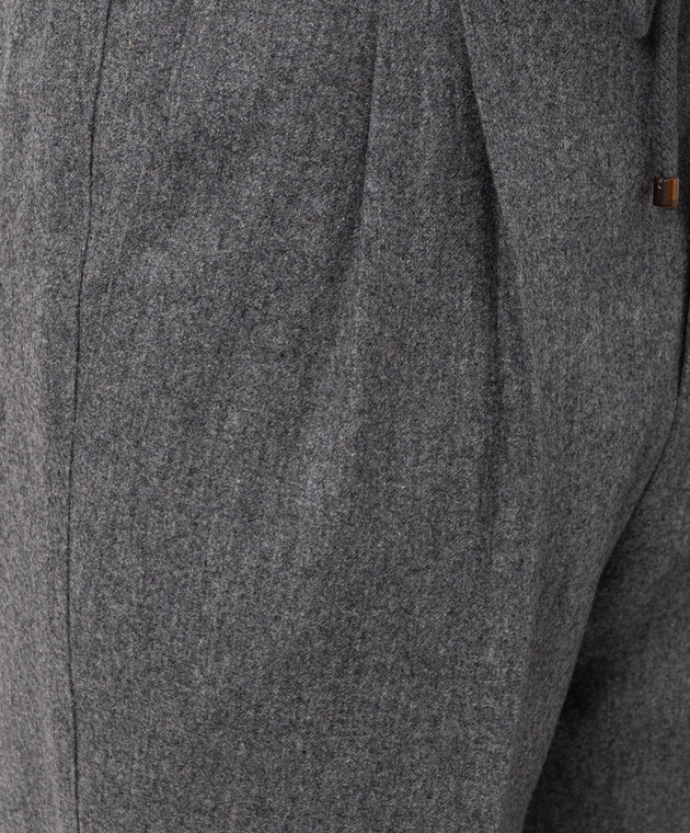 Brunello Cucinelli Штани сірого кольору з вовни M038PE1710 зображення 5