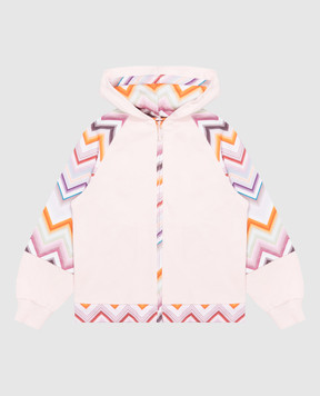 Missoni Дитяча рожева спортивна куртка з принтом MZ4A30Z3183