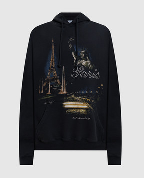 Vetements Черное худи Paris ME76HD243B