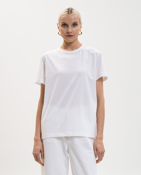 Fabiana Filippi Біла футболка з ланцюжком моніль JED266F133L796