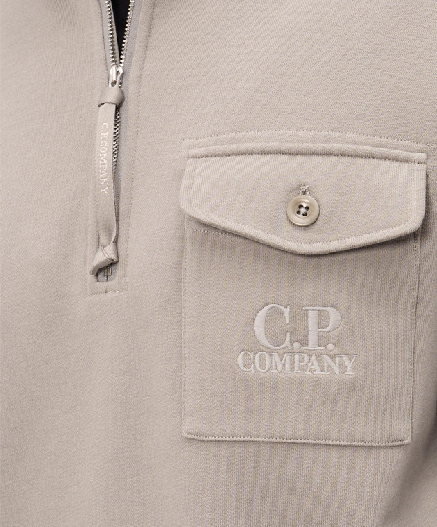 C.P. Company Сірий світшот з блискавкою MSS026A005086W зображення 5
