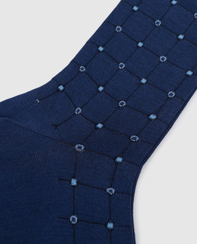 Bresciani Сині шкарпетки в клітинку MC134RI1897XX