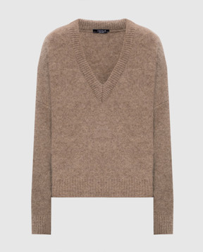 Demiur Коричневый пуловер с шерстью альпаки ALP103