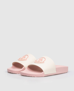 Moncler ENFANT Детские слайдеры цвета айвори L19544C00010M4225