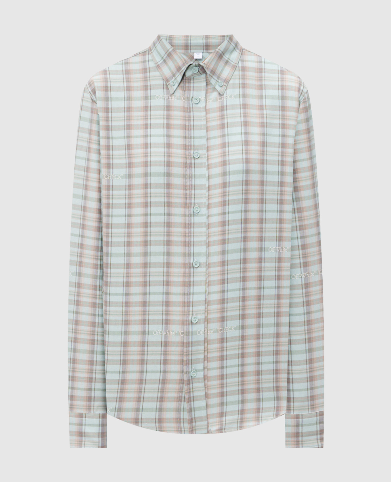 Голубая рубашка в узоре