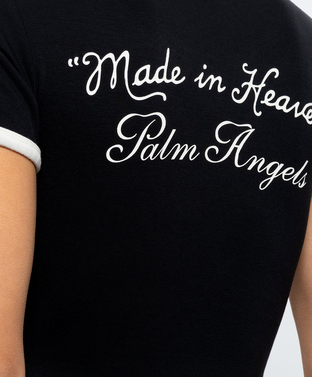 Palm Angels Чорна футболка з принтом логотипа PAWAA004JR006 зображення 5