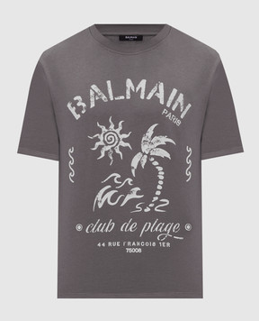 Balmain Сіра футболка Balmain Plage GH0EG000GF58