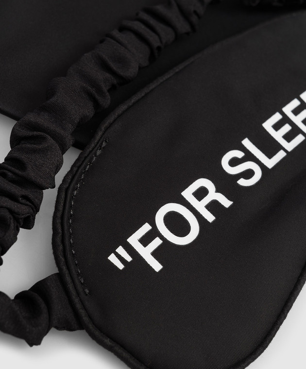 Off-White Черный дорожный набор чехлов и маски для сна с контрастным принтом OMNJ001C99FAB001 изображение 4