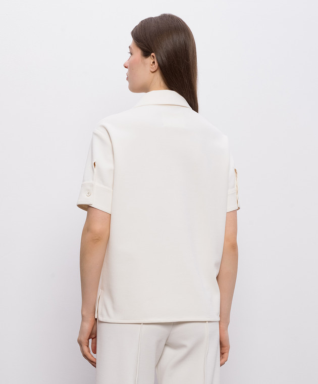 Jil Sander Поло кольору айворі з вишивкою монограми J02GL0113J20018 зображення 4