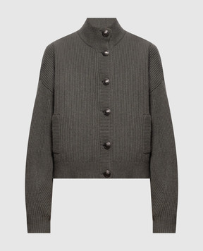 Brunello Cucinelli Зелений кардиган з кашеміру M12750806
