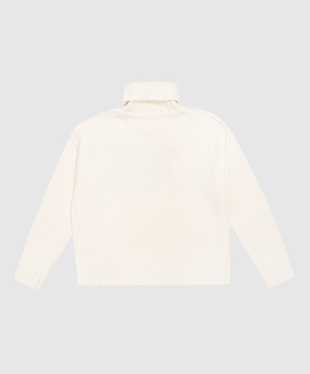 Maison Margiela MM6 Детский свитер с шерстью цвета айвори M61048MM08V изображение 2