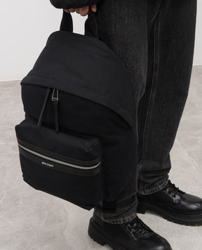 Palm Angels s Чорний рюкзак з контрастним логотипом PMNB015C99FAB001