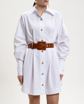 Balmain Коричневий шкіряний пояс Anthem GN1WJ211LFZA