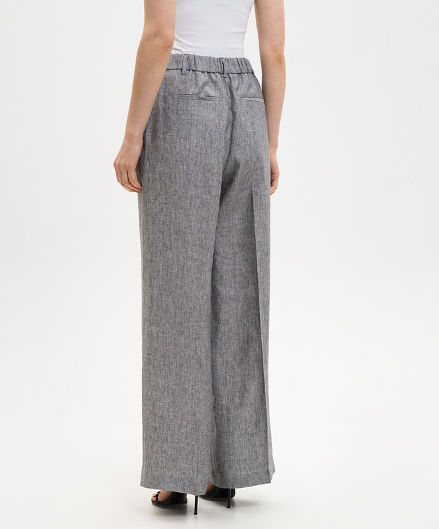 Peserico Сірі штани з льону P0433302629 зображення 4