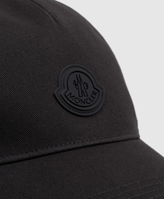 Moncler Черная кепка с нашивкой логотипа L20933B000580U082 изображение 4
