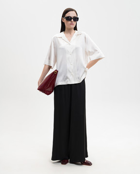 Solotre Біла блуза із шовку M1AB0093