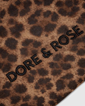 Dore & Rose Коричнева маска для сну із шовку в леопардовий принт DEEPSLEEPMASK