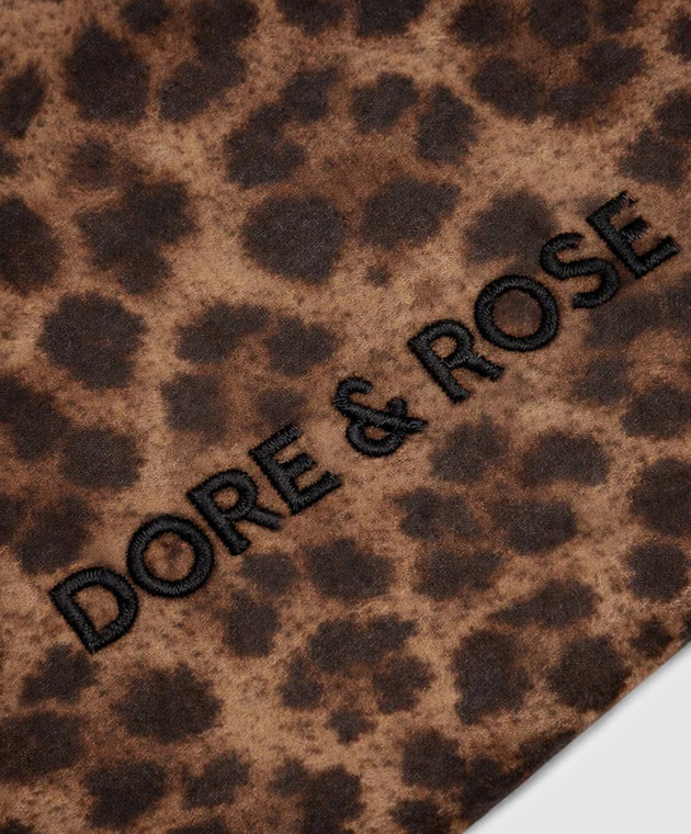 Dore & Rose Коричневая маска для сна из шелка в леопардовом принте DEEPSLEEPMASK изображение 2