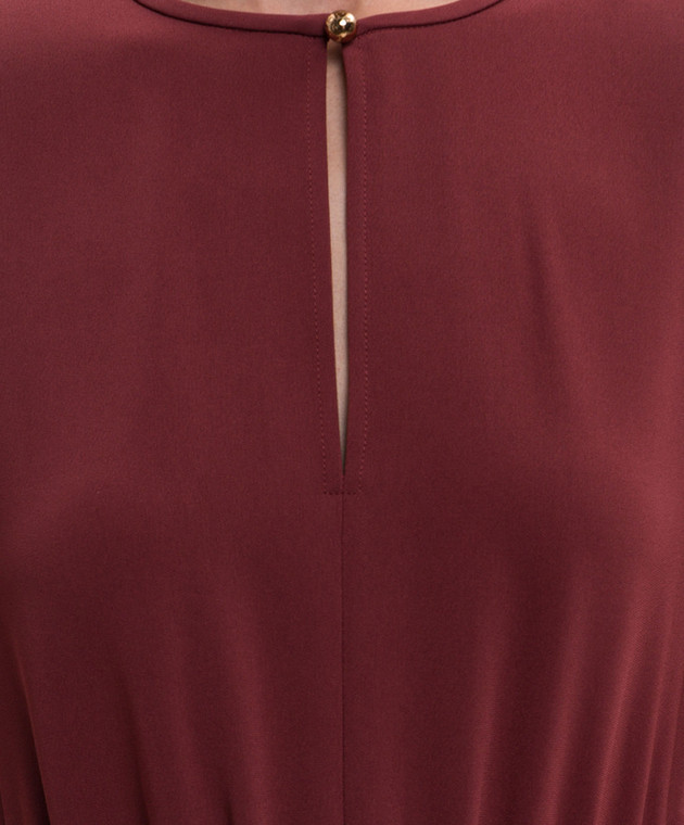 Max Mara Бордовое платье миди ZORRO MSTZORRO изображение 5