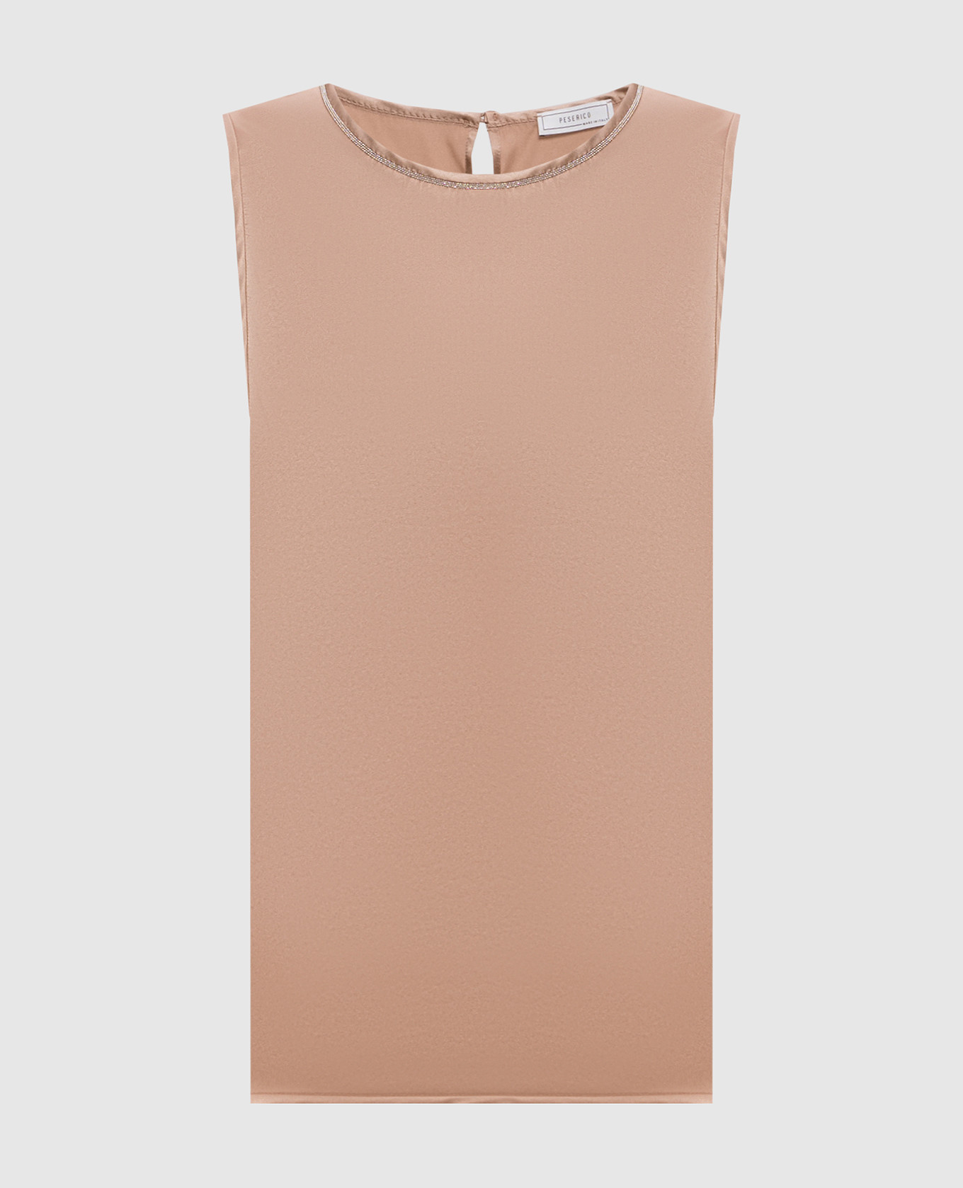 Топ бежевый из шелка
