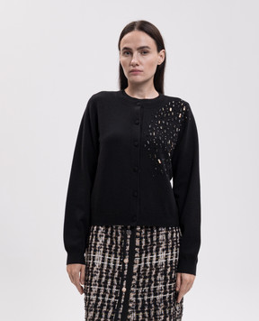 Twinset Черный комплект из кардигана и топа 262AP3260