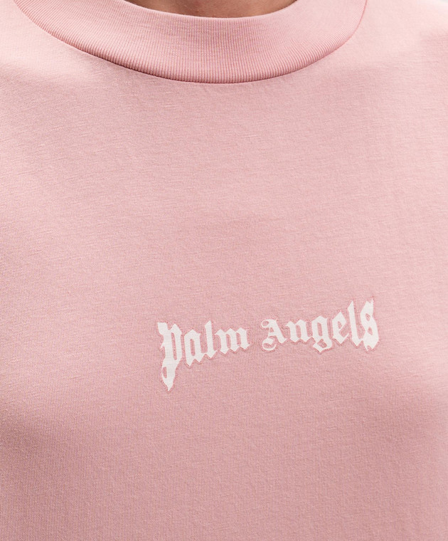 Palm Angels Розовая футболка с логотипом PWAA07CS26JER006 изображение 5