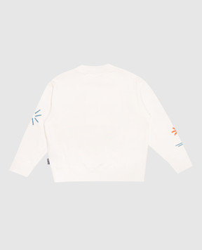 Palm Angels Детский белый свитшот с принтом F6PAJBSW096