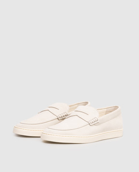 Brunello Cucinelli Сірі замшеві сліпони MZUSOLP312