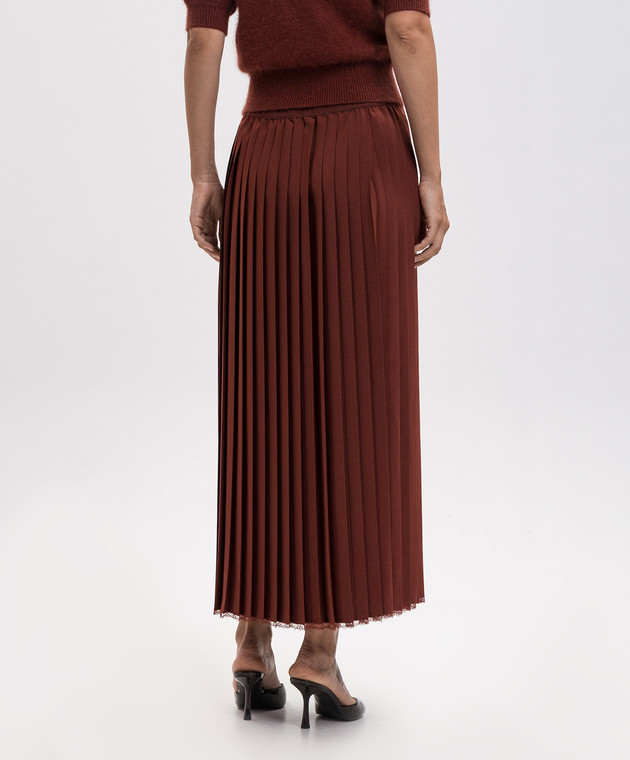Twinset Терракотовая юбка-плиссе 262TP2350 изображение 4