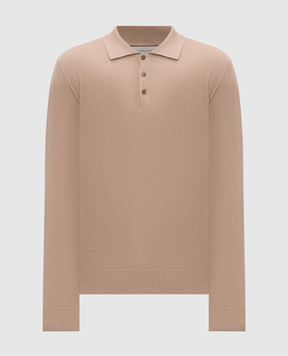 Canali Бежеве поло з вовни MK02353C1123