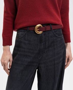 Max Mara Weekend Бордовый замшевый ремень SEBINO SEBINO