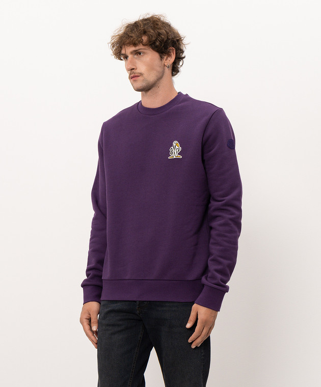 Moncler Фиолетовый свитшот MonDuck L20918G00080899V4 изображение 3