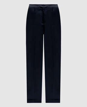 Peserico Сині штани з ланцюжком моніль P04874D06097