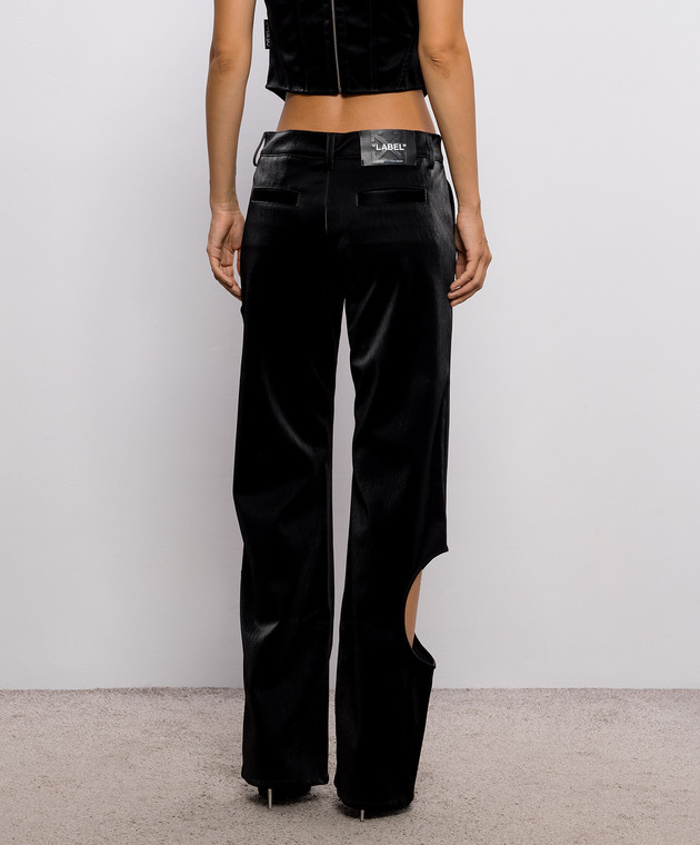 Off-White Черные брюки с фигурными вырезами 2FH00110B изображение 4