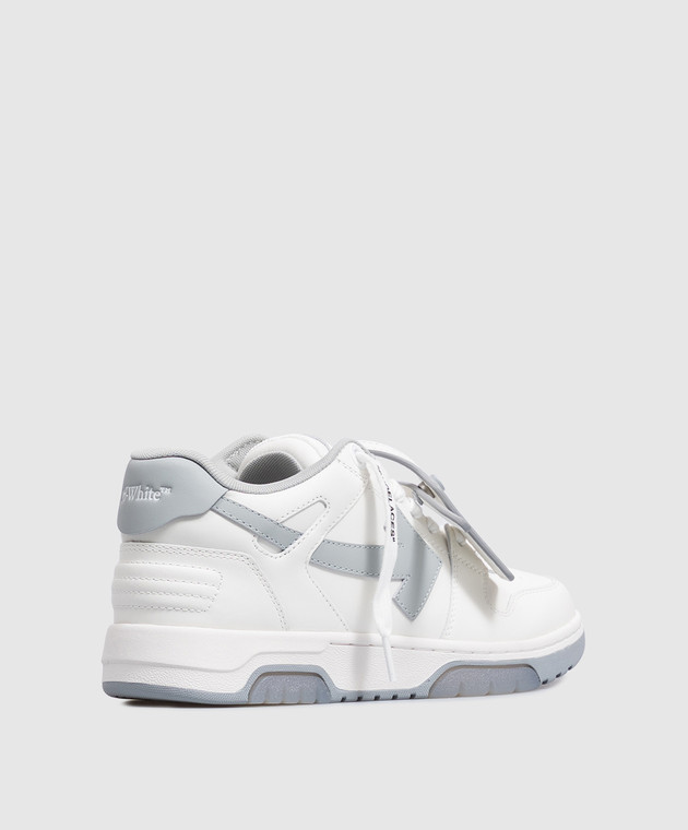 Off-White Білі шкіряні кросівки Out Of Office W259C9L018 зображення 3