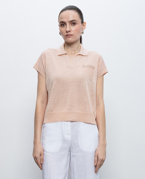 Peserico Розовый топ с льном S99178F129056V
