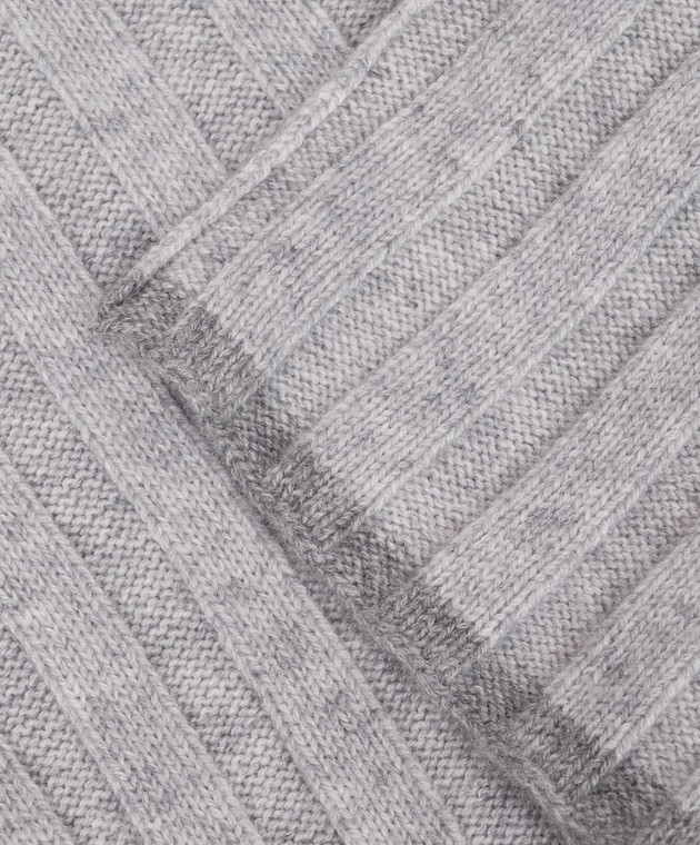 Brunello Cucinelli Серый шарф из кашемира M2240819 изображение 3