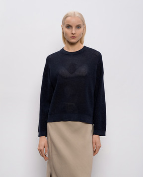 Brunello Cucinelli Синій джемпер з люрексом MST263300