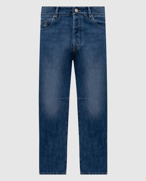 Brunello Cucinelli Синие джинсы с логотип патч M0Z37X1290
