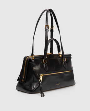 Dolce&Gabbana Чорна шкіряна сумка-тоут Vittoria з логотипом BB7844A0070