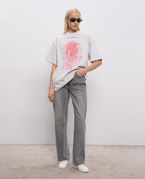 Alexander Wang Сірі джинси з патчем логотипа 4DC2264154