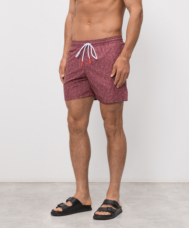 ISAIA Бордовые шорты для плавания COSI19BW254 изображение 2