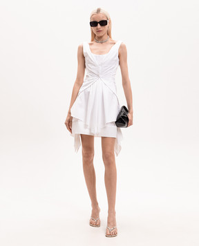 Alexander McQueen Біла сукня асиметричного крою 868507QAACZ