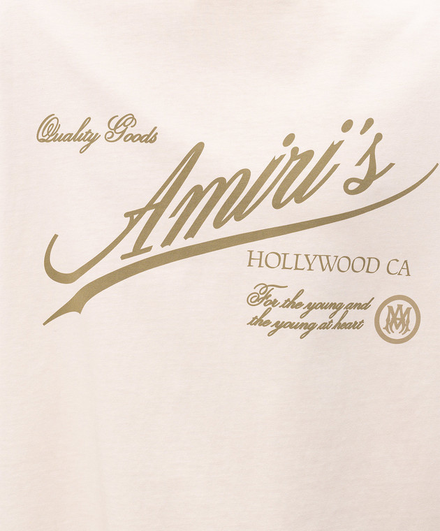 AMIRI Бежева футболка QUALITY GOODS AMTOJR1194 зображення 5