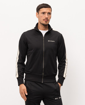 Palm Angels Черная спортивная куртка с вышивкой логотипа PMBD058S26FAB001