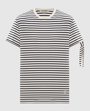 JW Anderson Біла футболка в смужку JT0334PG1946