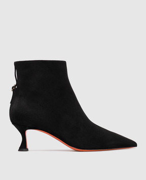 Santoni Чорні замшеві ботильйони WTIS71908HI2NHZW