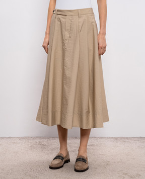 Brunello Cucinelli Бежевая юбка M0F79G3951