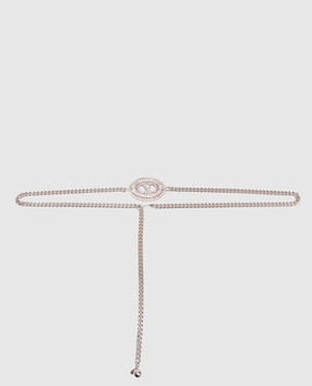 Valentino Серебристый пояс-цепочка с кристаллами Swarovski 8W2T0SS1GIB